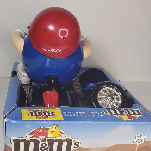 Blue M&M's Route 66 Motorbike Dispenser - Picture 6 of 10